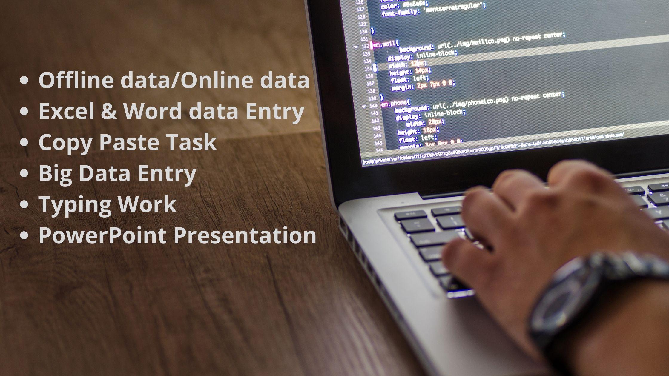 I Will do Your Online & Offline Data Entry