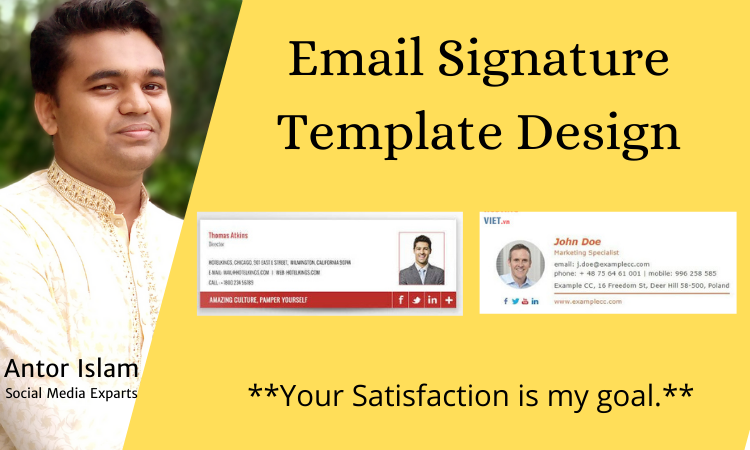 I will design email signature template for your busin...