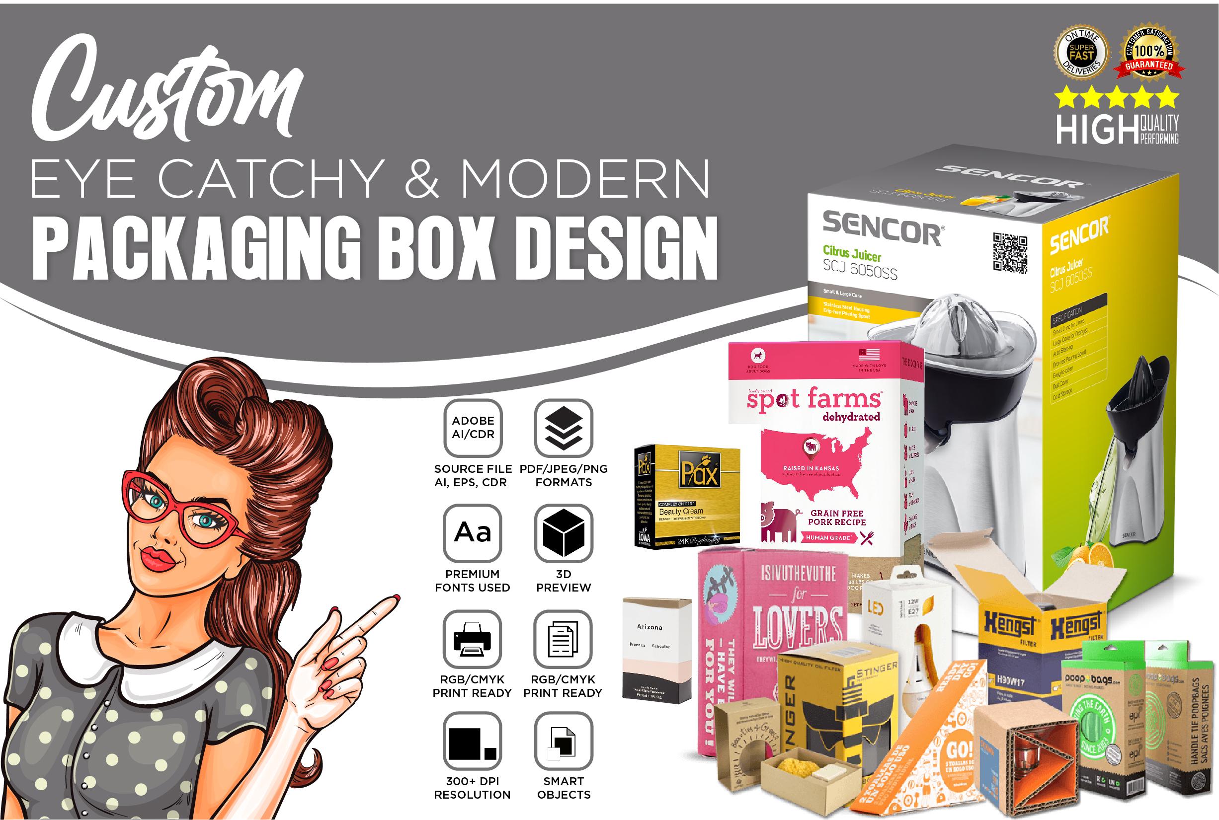 I will design product packaging box or product labeli...