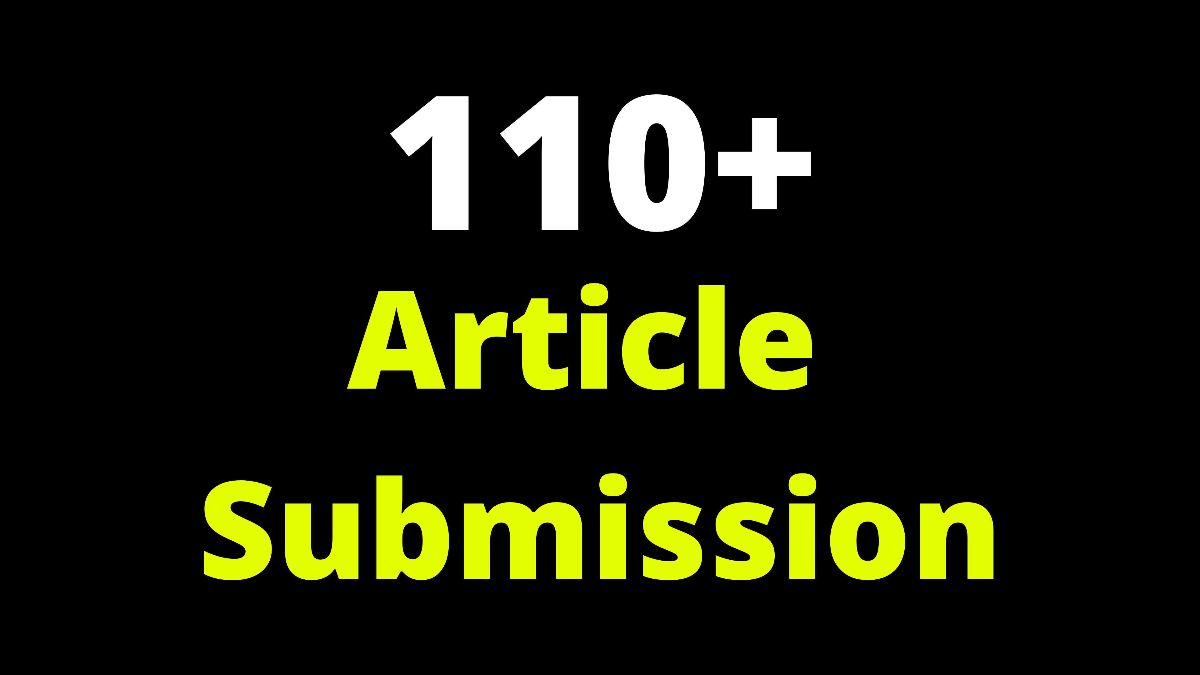Get 100+ Article Directory Submission backlinks - Top...