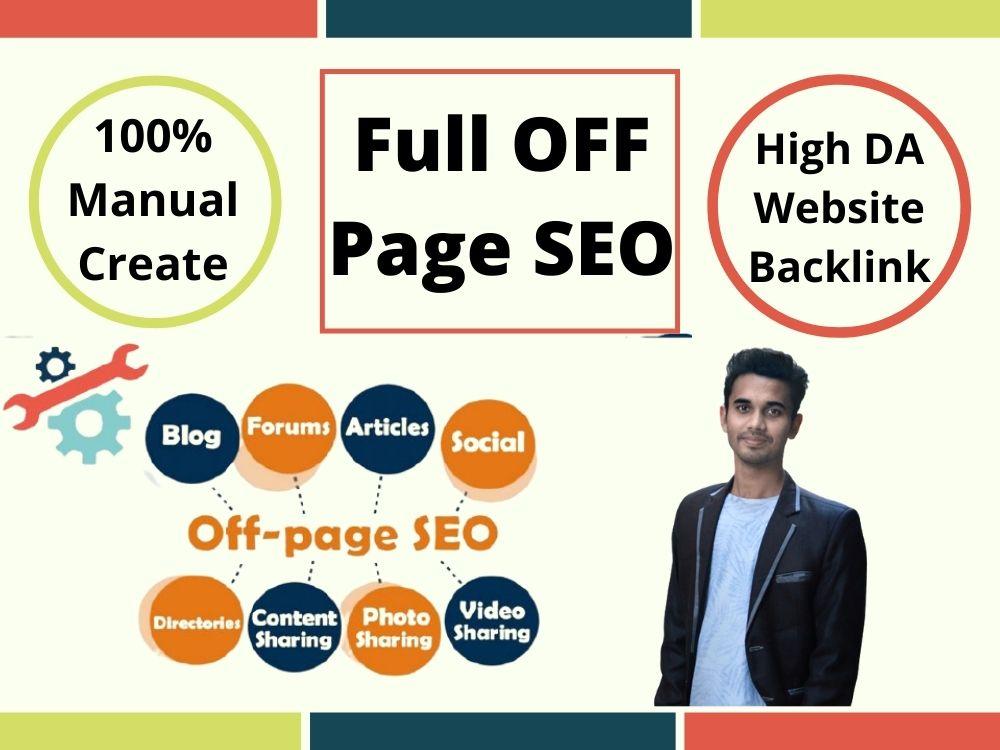 Provide Full Off Page SEO Monthly Service For Ranking...
