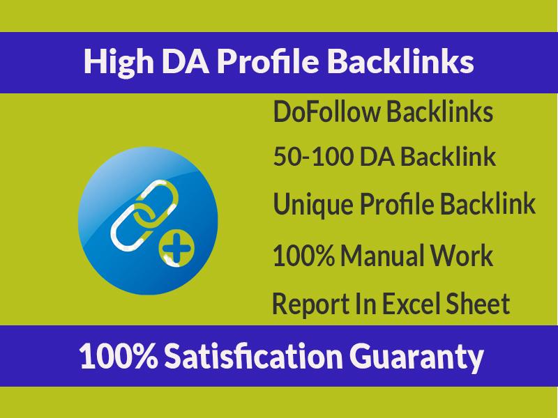 will provide 50 seo profile backlinks