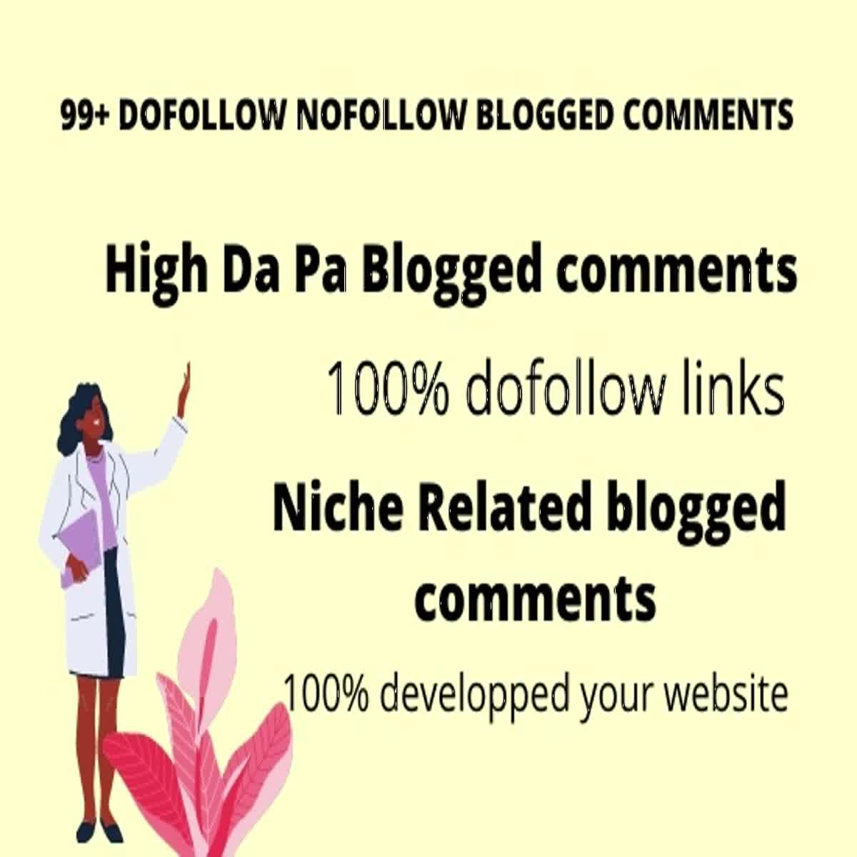 I will provided blogged comments backlinks Manually p...