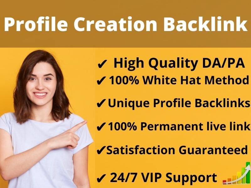 I will Create Manually 100 high Authority DA & PA...