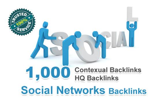 Provide 1000 Contextual backlinks from social network...