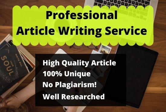 I will provide 1000 words Article writing for your bl...