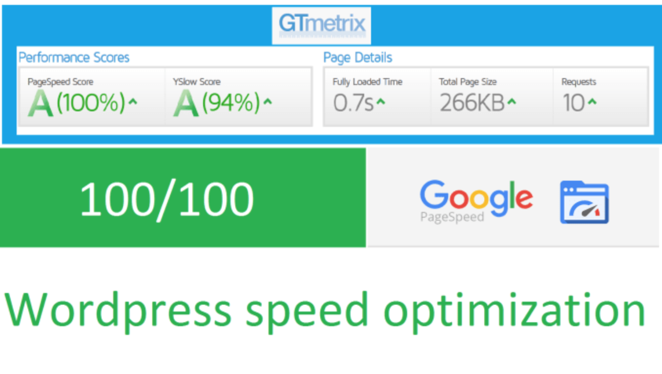 I will do wordpress website speed Up increase page sp...