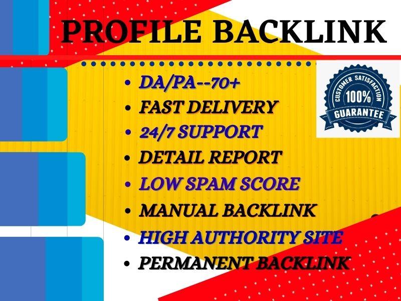 I Will Provide 100 High DA PA Authority Profile Backl...