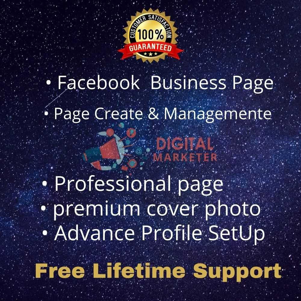 I will create and manage a professional facebook busi...