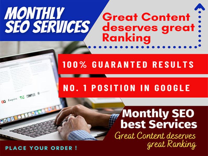 I will able to provide monthly SEO Service with Guara...