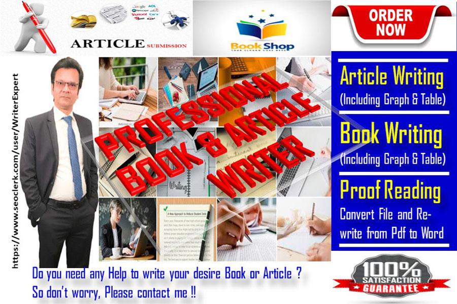 I will write all type of Professional Books - 10 Page...