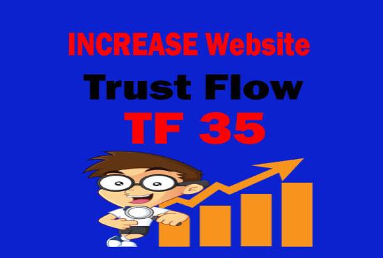 i'll increase majestic tf 35 plus guaranteed