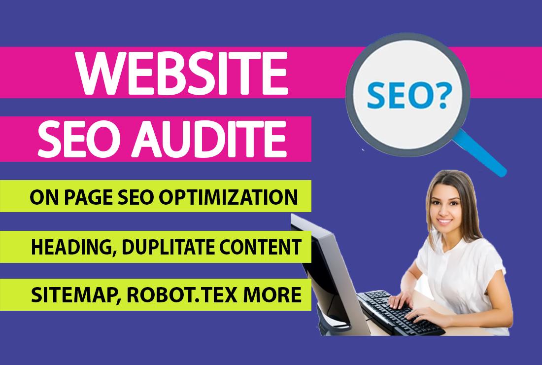 I will Provide website SEO Audit report Analysis repo...