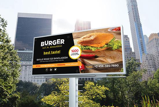 I will create print ready billboard design within 24h...