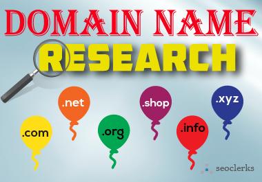 I will research unique domain name for your Business ...