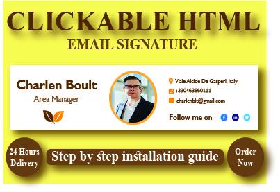 I Will Design Clickable HTML Email Signature