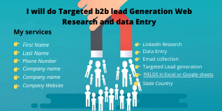 I will do targeted b2b lead generation web research a...