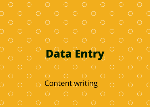 I will do data entry and content writing