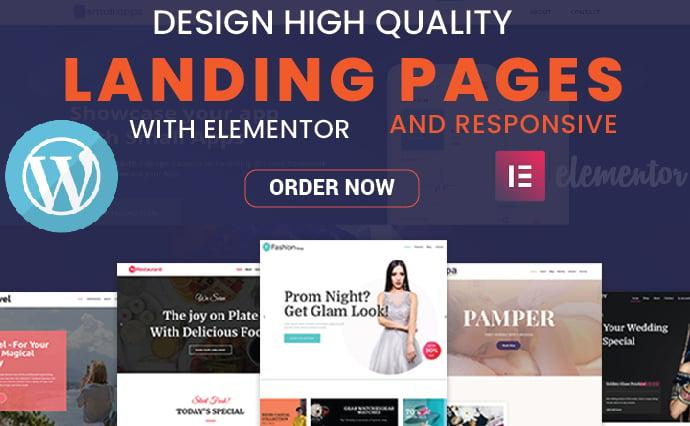 I will build premium responsive WordPress landing pag...