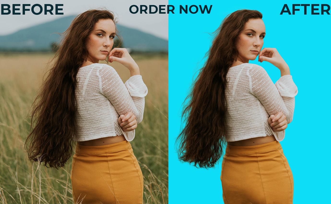 I will remove background of 4 photos