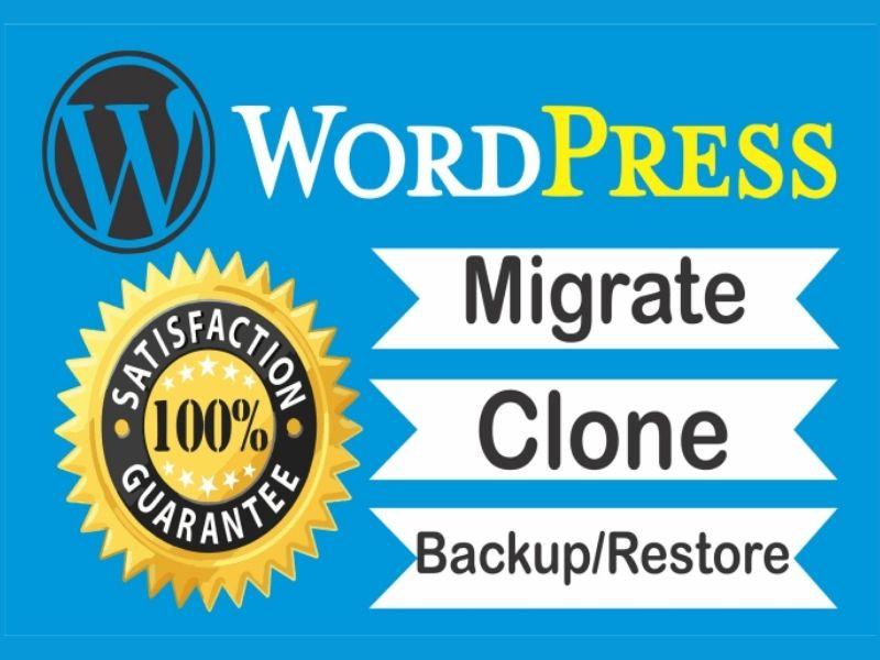I will migrate, transfer, backup, clone, WordPres...