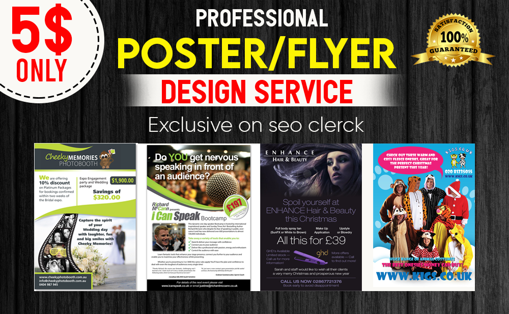 design a attractive business flyer, poster, brochur...