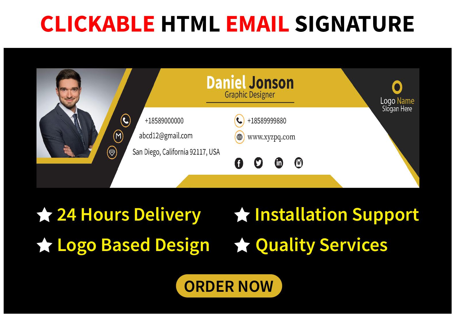 I will create or design a professional clickable html...