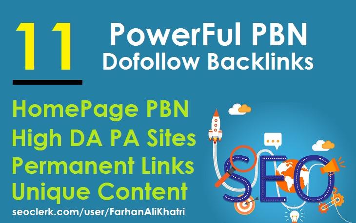 I Will SEO Service Do 11 PowerFul PBN Dofollow Backli...