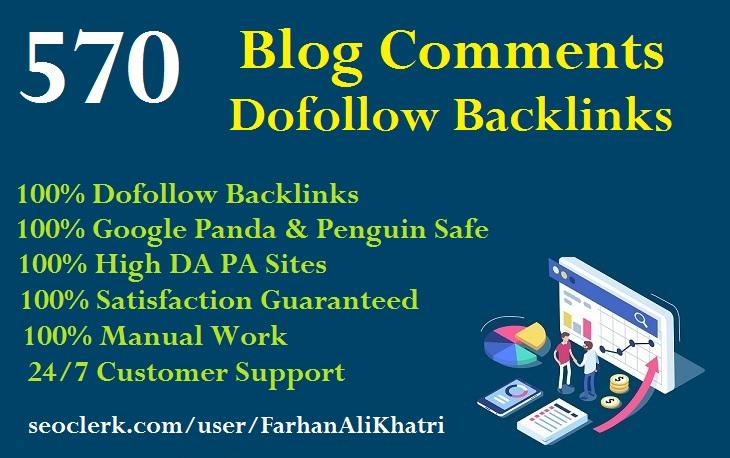 I Will SEO Service Do Manual 570 Blog Comments Dofoll...