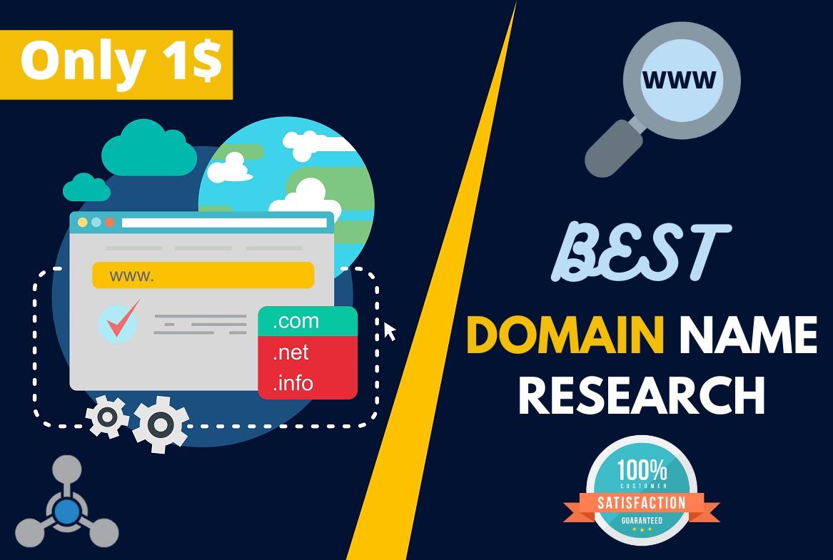 I Will Research & Find Best Domain Name Ideas tha...