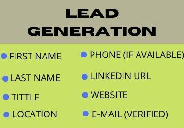 I will do b2b lead generation and targeted email list...