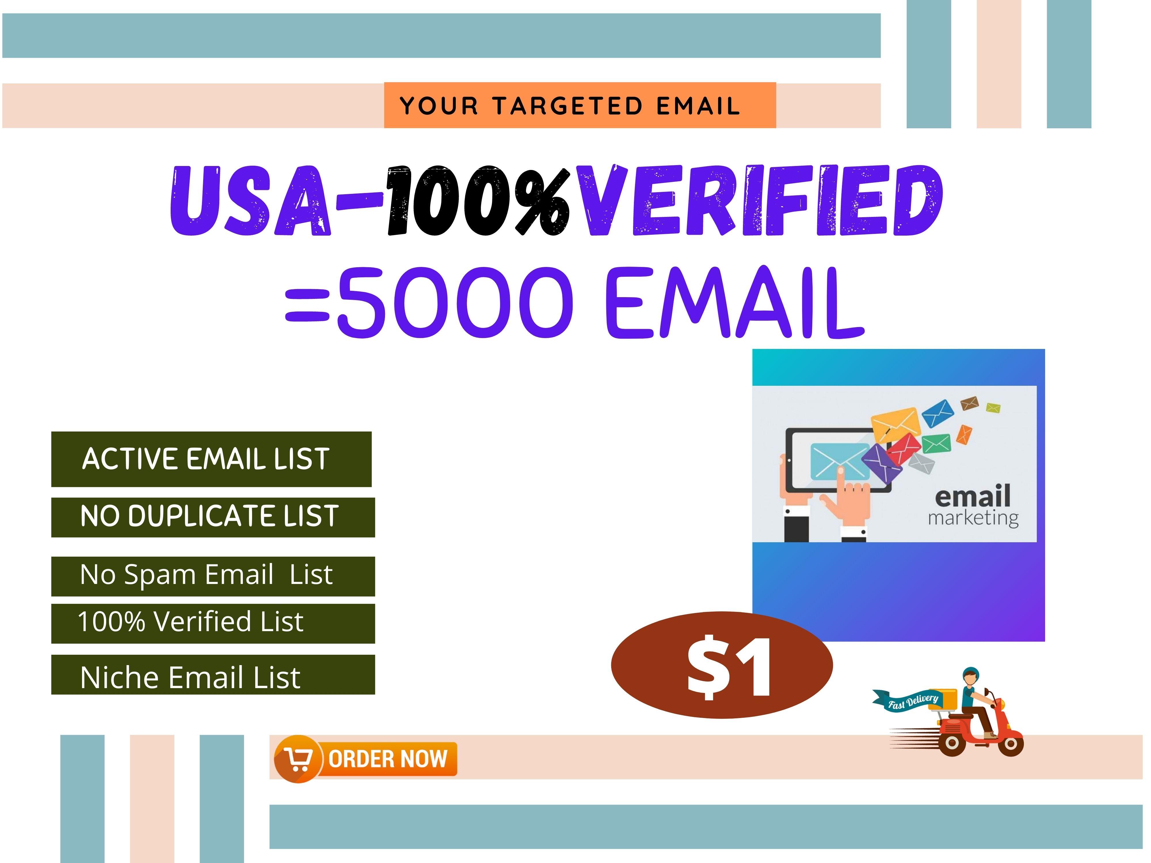 I will do niche and verified active email list