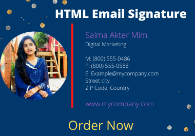 I will make professional HTML Clickable Email Signatu...