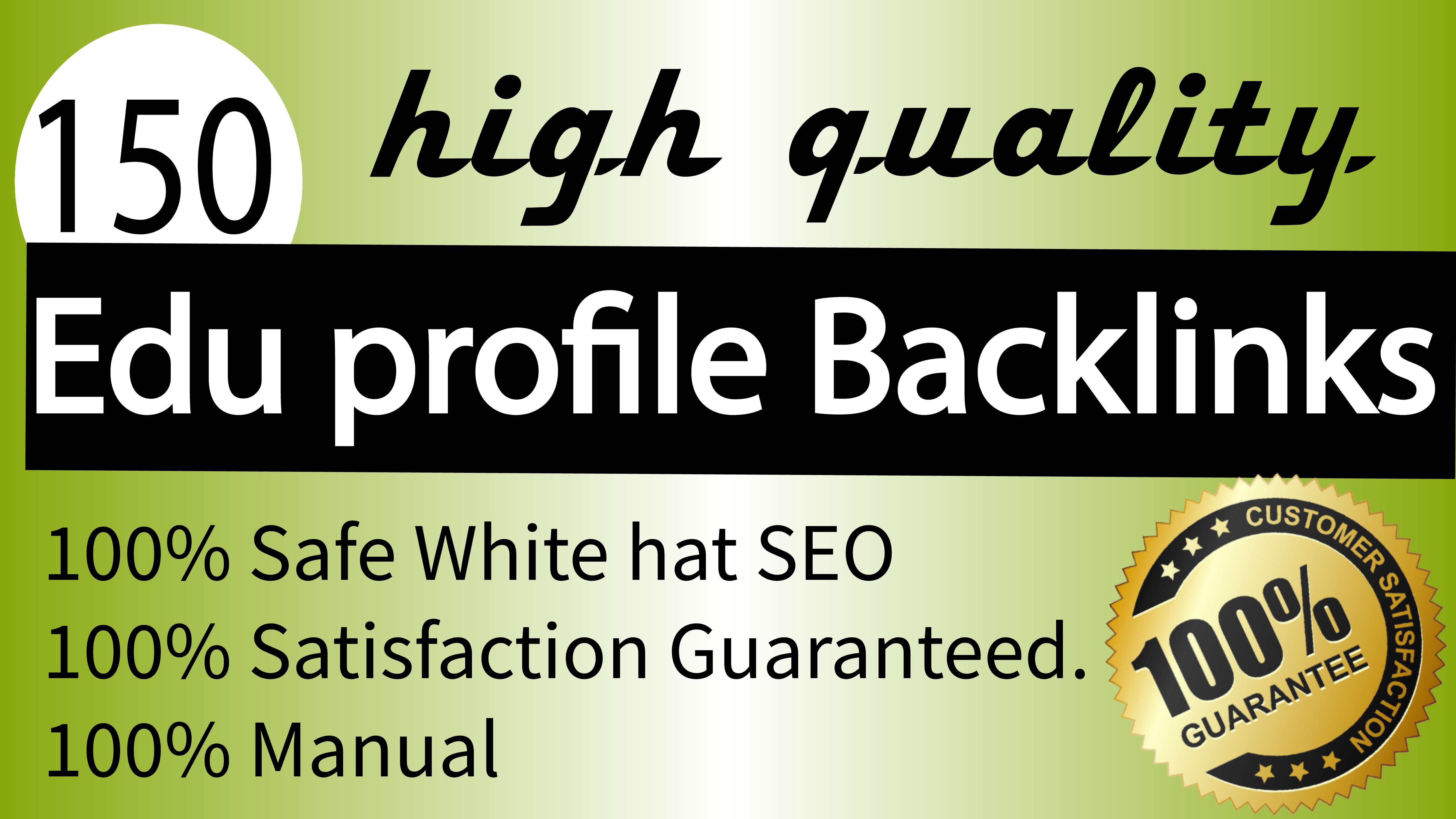 I will create 150 pr 25 edu dofollow profile backlink...
