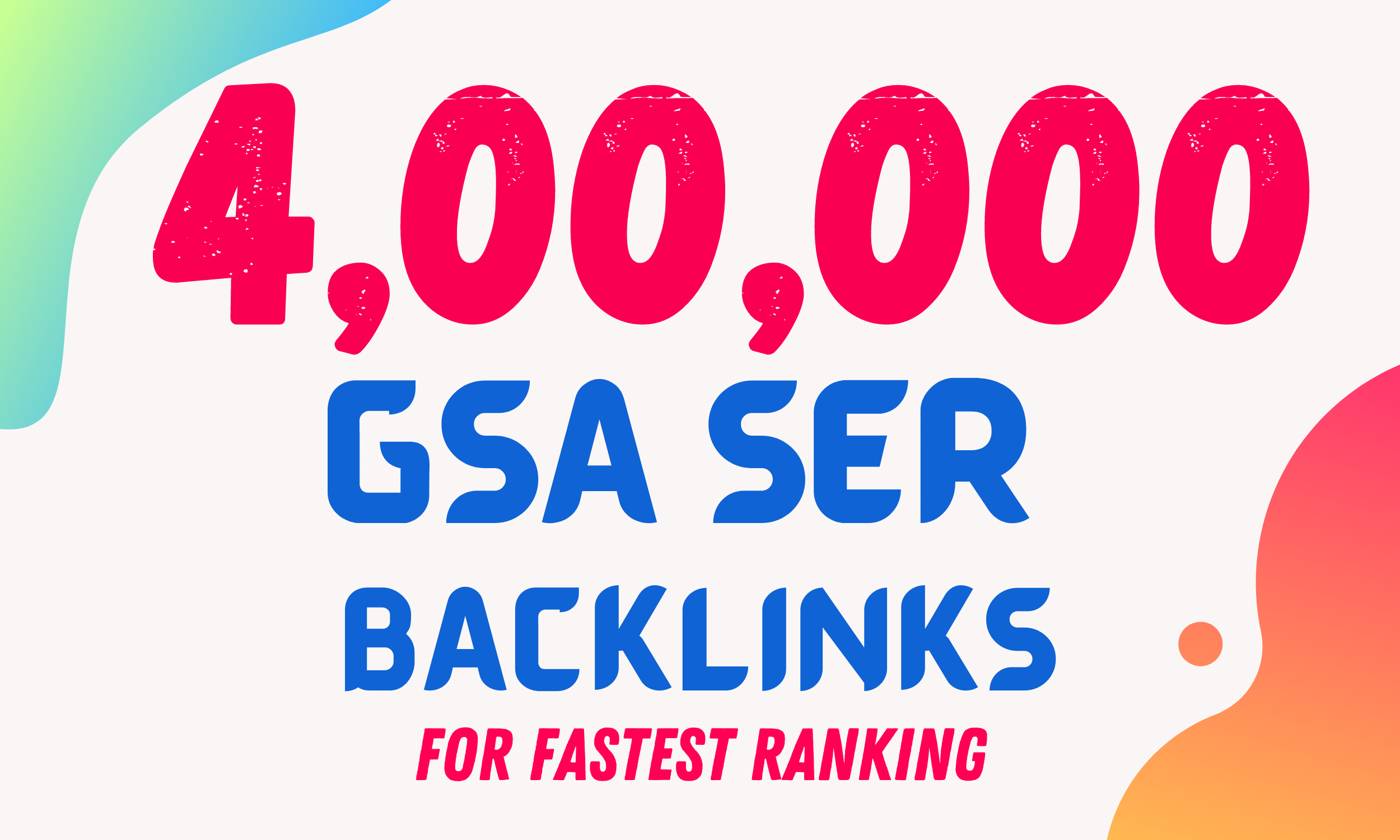 I will provide 400K GSA Ser Verified SEO backlinks an...