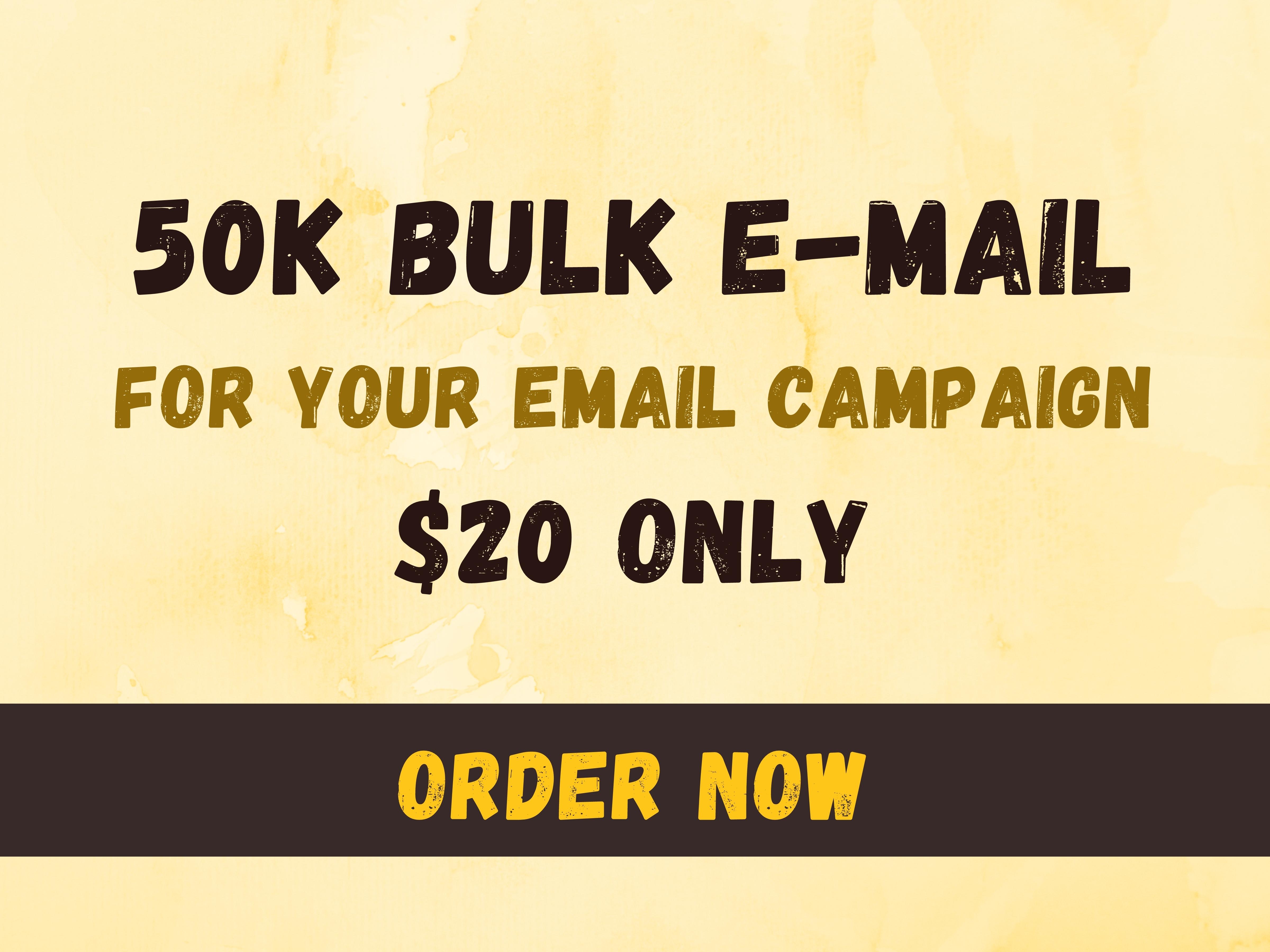 I Will Collect 50K Valid Bulk Email List For Any Nich...