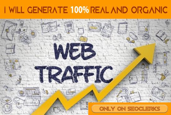 You will get 100 real and organic web traffic for you...
