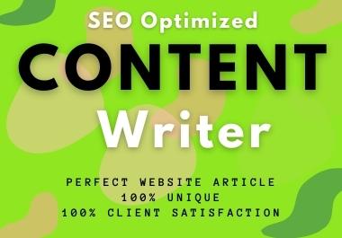 I will write 1000 words a content for your website an...