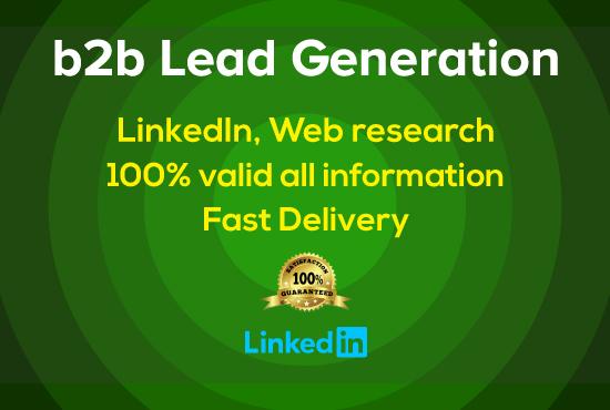 I will do 50 linkedin lead generation and web researc...