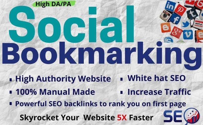 I will provide 30 high DA/PA social bookmarking for S...