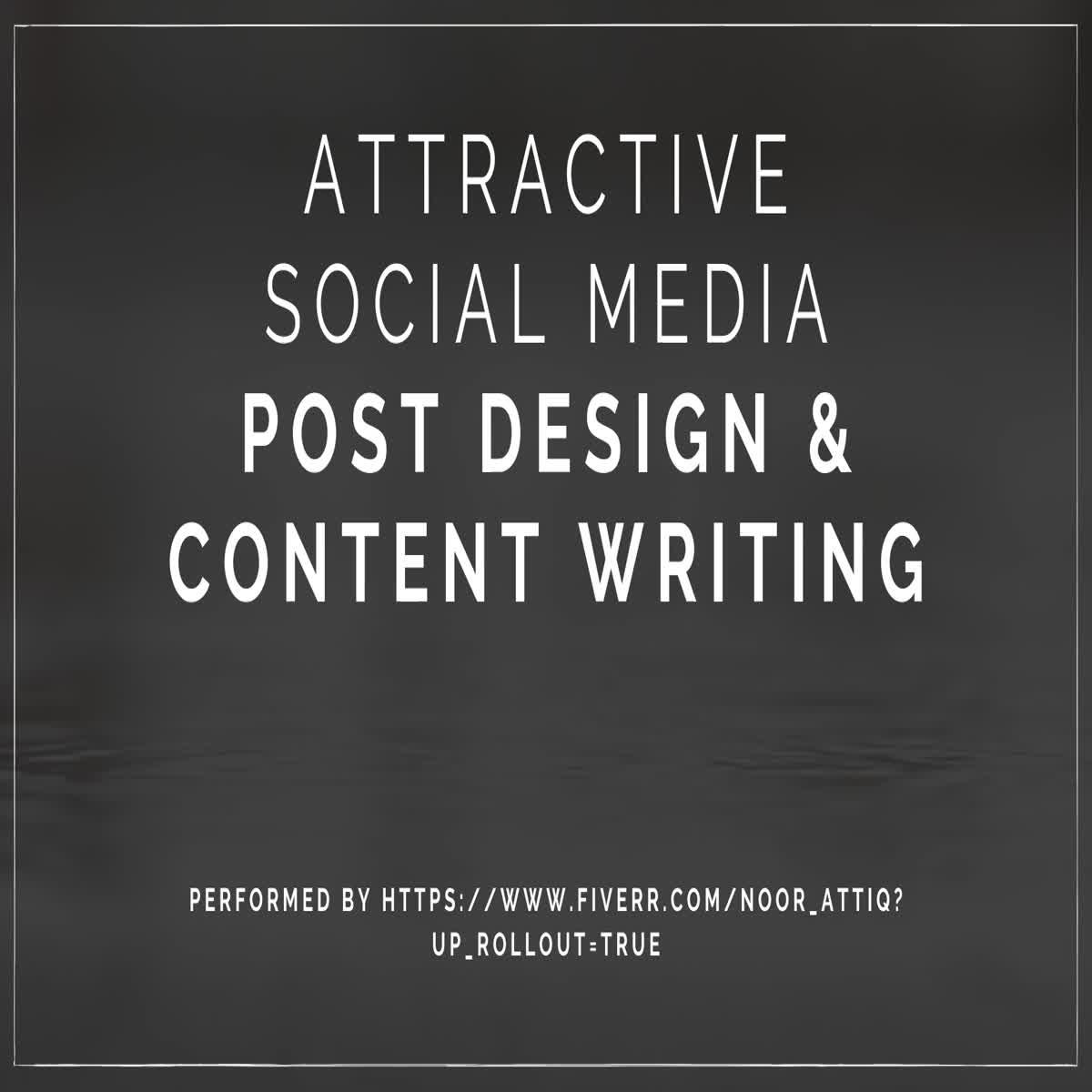 I will create an attractive posts for Social Media
