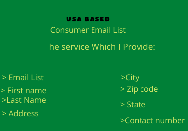 1000 fresh USA based consumer email list for email ca...