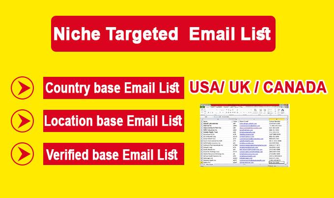 I will collect niche and location-targeted email list...