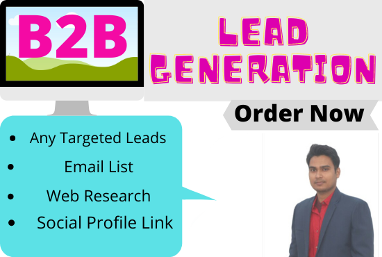I will do targeted b2b lead generation, data entry, ...