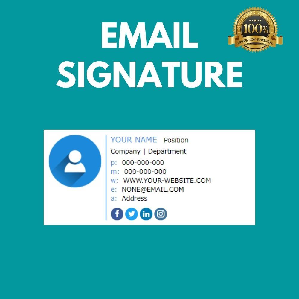 I will create a Clickable HTML Email Signature with t...