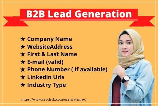 I will do 15 b2b lead generation and targeted lead ge...