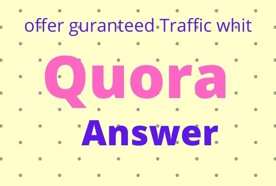 Give you 20 High Quality Quora Answer for getting Gua...