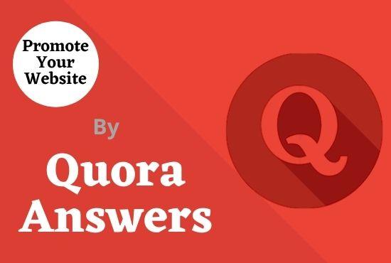 Promote your website 5 High Quality Quora Answer with...