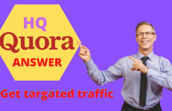 i will promote 10 high quality quora answer your targ...