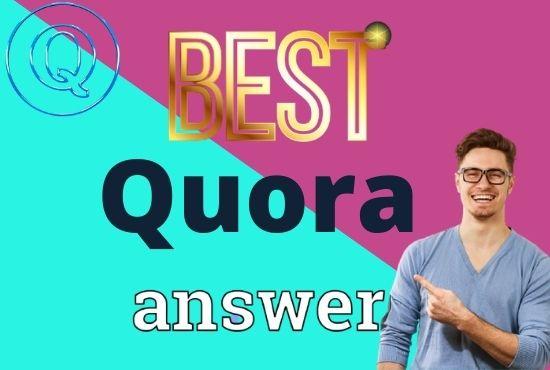 Promote your website 5 High quality Quora Answer with...